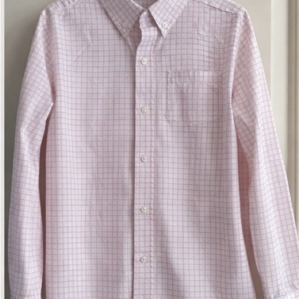 Janie and Jack Pink Checkered Button-Down Shirt